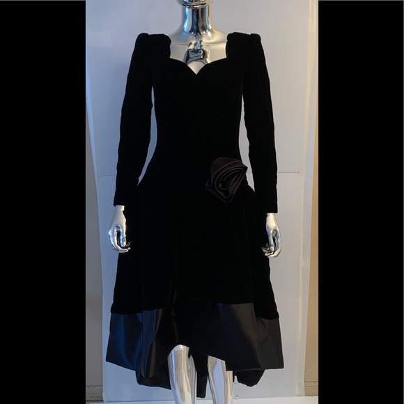 Morton Myles Dresses & Skirts - 3X “HOST PICK” Vintage Morton Myles Black Velvet Gown